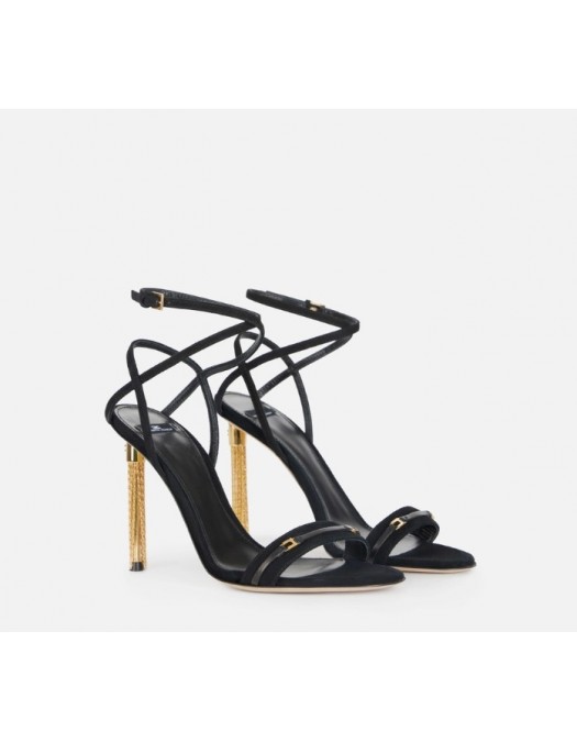 Pantofi ELISABETTA FRANCHI, Suede sandal with tassel - SA71L66E2110