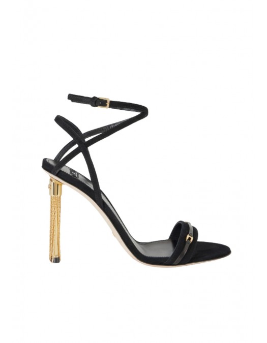 Pantofi ELISABETTA FRANCHI, Suede sandal with tassel - SA71L66E2110