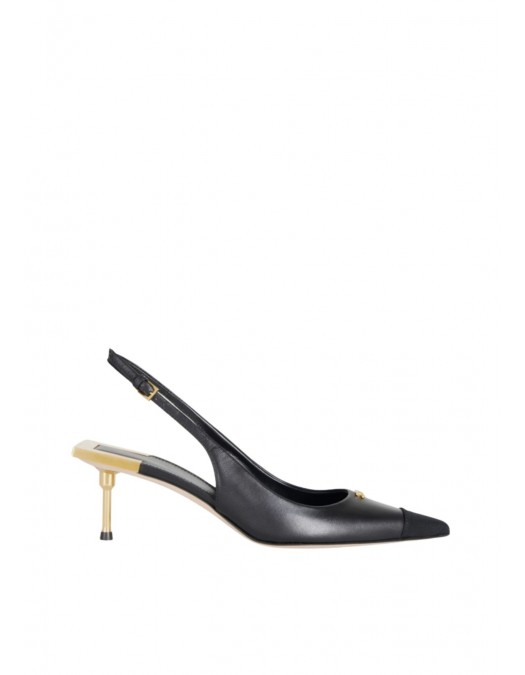 Pantofi ELISABETTA FRANCHI, slingback pointed-toe pumps, Negru - SA76L65EC110