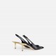 Pantofi ELISABETTA FRANCHI, slingback pointed-toe pumps, Negru - SA76L65EC110