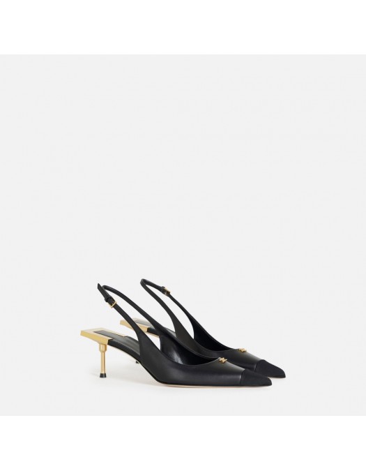 Pantofi ELISABETTA FRANCHI, slingback pointed-toe pumps, Negru - SA76L65EC110