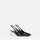 Pantofi ELISABETTA FRANCHI, slingback pointed-toe pumps, Negru - SA76L65EC110