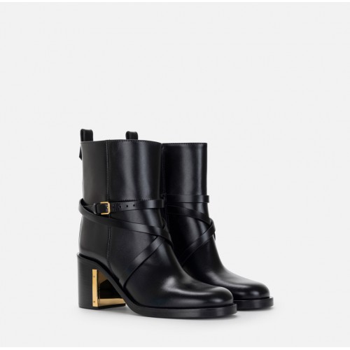 CIZME ELISABETTA FRANCHI, Scurte, Straps, Negru CIZME ELISABETTA FRANCHI, Scurte, Straps, Negru