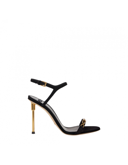 SANDALE ELISABETTA FRANCHI, Sculpted Heel, Black - SA89L56E2110 SANDALE ELISABETTA FRANCHI, Sculpted Heel, Black - SA89L56E2110