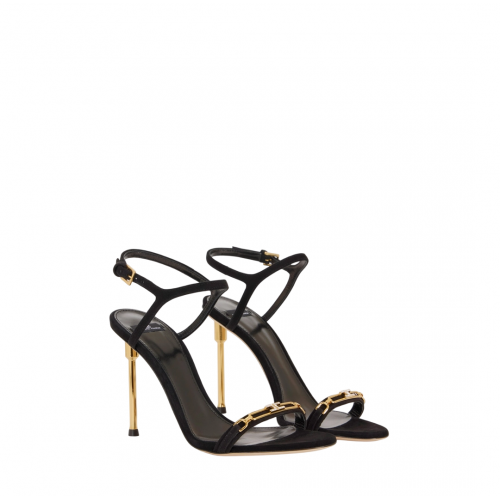 SANDALE ELISABETTA FRANCHI, Sculpted Heel, Black SANDALE ELISABETTA FRANCHI, Sculpted Heel, Black