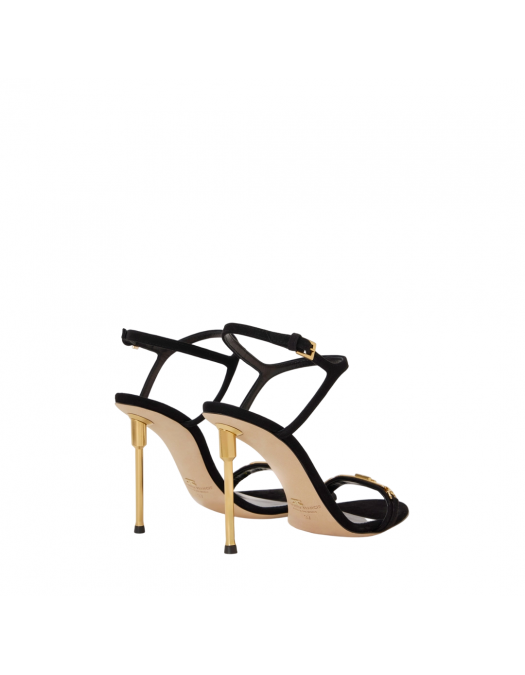 SANDALE ELISABETTA FRANCHI, Sculpted Heel, Black - SA89L56E2110 SANDALE ELISABETTA FRANCHI, Sculpted Heel, Black - SA89L56E2110
