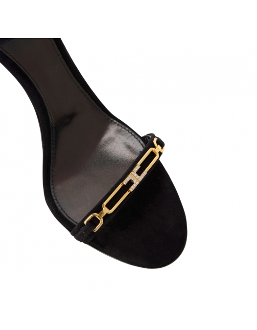 SANDALE ELISABETTA FRANCHI, Sculpted Heel, Black - SA89L56E2110 SANDALE ELISABETTA FRANCHI, Sculpted Heel, Black - SA89L56E2110