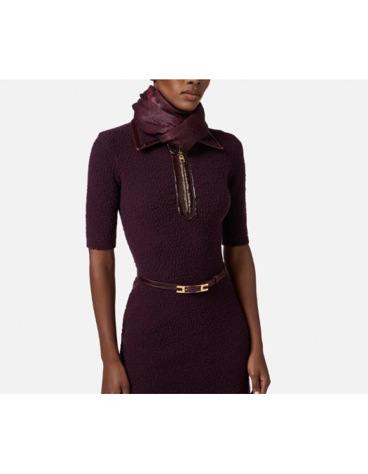 Esarfa ELISABETTA FRANCHI, Scarf with logo pattern - SC13F62E2193