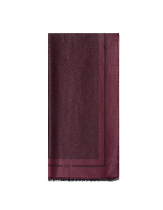 Esarfa ELISABETTA FRANCHI, Scarf with logo pattern - SC13F62E2193