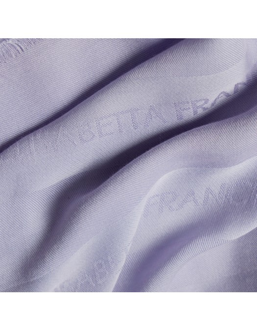 Esarfa ELISABETTA FRANCHI,  Scarf with logo pattern, Purple - SC14F61E2EV7