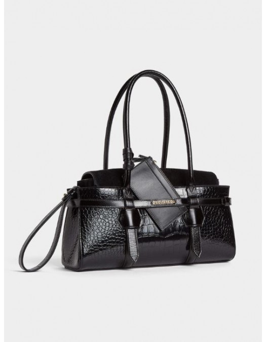Geanta DSQUARED2, Twin Shoulder Bag, Black - SDW0076015084322124