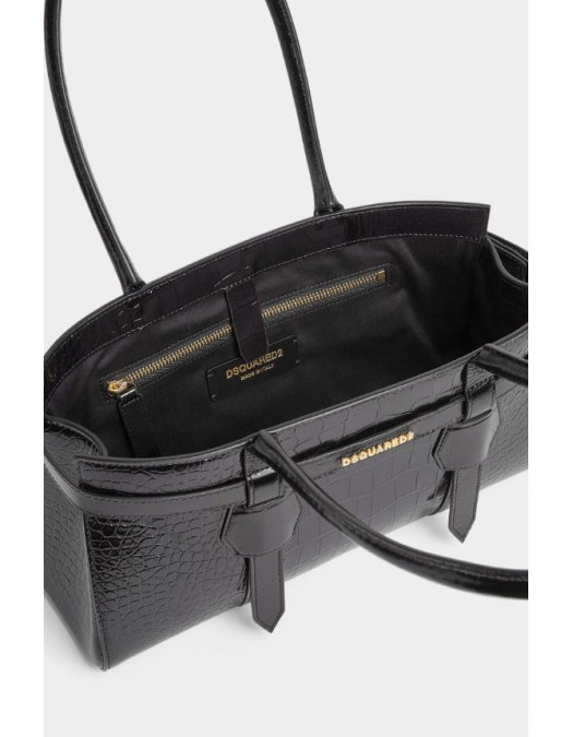 Geanta DSQUARED2, Twin Shoulder Bag, Black - SDW0076015084322124