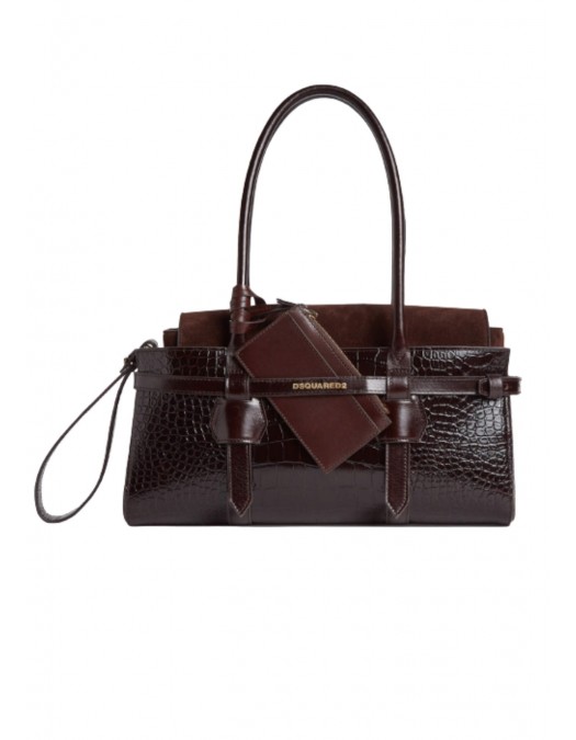 Geanta DSQUARED2, Twin Shoulder Bag, Brown - SDW0076015084325081