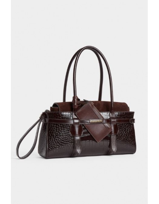 Geanta DSQUARED2, Twin Shoulder Bag, Brown - SDW0076015084325081