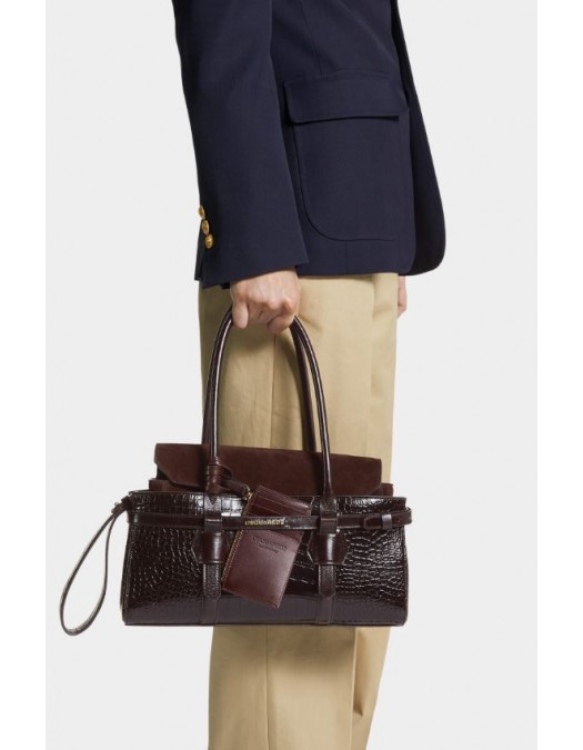 Geanta DSQUARED2, Twin Shoulder Bag, Brown - SDW0076015084325081