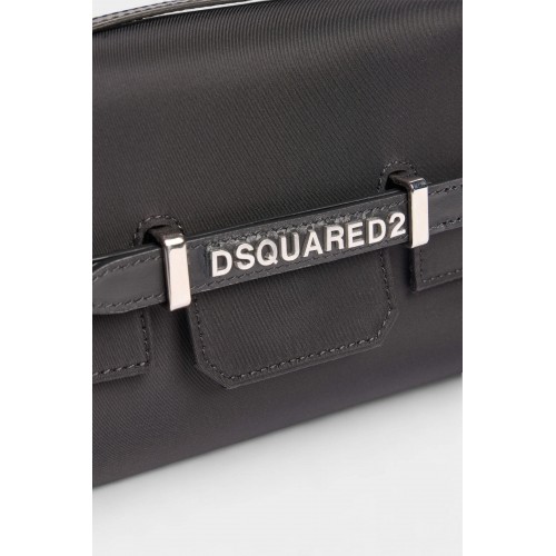 Geanta DSQUARED2, D2 Jetski Twin Shoulder Bag, Negru