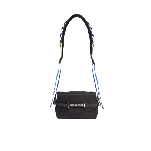 Geanta DSQUARED2, D2 Jetski Twin Shoulder Bag, Negru