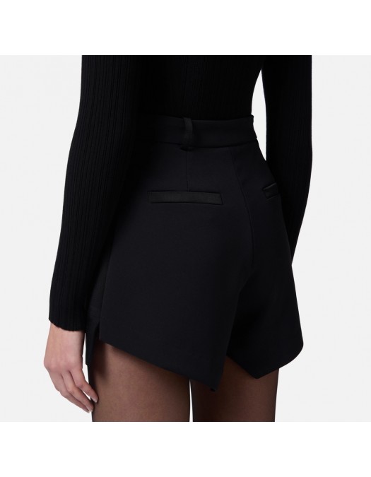 PANTALONI SCURTI ELISABETTA FRANCHI, Satin Details, Black - SH00451E2110 PANTALONI SCURTI ELISABETTA FRANCHI, Satin Details, Black - SH00451E2110