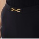 PANTALONI SCURTI ELISABETTA FRANCHI, Classic, Logo Insert, Black - SH00751E2110 PANTALONI SCURTI ELISABETTA FRANCHI, Classic, Logo Insert, Black - SH00751E2110