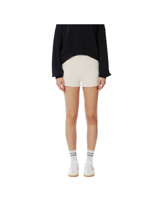 PANTALONI ELISABETTA FRANCHI, Logo Embroidery, Black Details, Beige Butter - SH00851E2E84 PANTALONI ELISABETTA FRANCHI, Logo Embroidery, Black Details, Beige Butter - SH00851E2E84