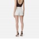 Pantaloni scurti ELISABETTA FRANCHI, Shorts in lightweight crêpe fabric with darts, Alb - SH01062E2360