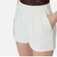 Pantaloni scurti ELISABETTA FRANCHI, Shorts in lightweight crêpe fabric with darts, Alb - SH01062E2360