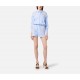 PANTALONI SCURTI ELISABETTA FRANCHI, Poplin, Embroideries, Blue - SH01155E3068 PANTALONI SCURTI ELISABETTA FRANCHI, Poplin, Embroideries, Blue - SH01155E3068