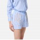 PANTALONI SCURTI ELISABETTA FRANCHI, Poplin, Embroideries, Blue - SH01155E3068 PANTALONI SCURTI ELISABETTA FRANCHI, Poplin, Embroideries, Blue - SH01155E3068