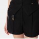 PANTALONI SCURTI ELISABETTA FRANCH, Linen Blend Gabardine, Black - SH01252E2110