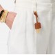 CAMASA ELISABETTA FRANCHI, Linen Blend Gabardine, Ivory White - SH01252E2360 CAMASA ELISABETTA FRANCHI, Linen Blend Gabardine, Ivory White - SH01252E2360