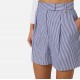 PANTALONI SCURTI ELISABETTA FRANCH, Striped stretch cotton shorts, Blue - SH01262E2019