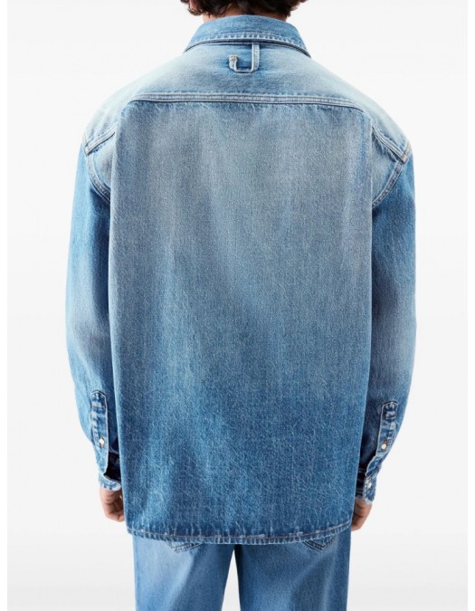 Camasa JACQUEMUS, Blue button-up denim shirt, Blue - SHM00545AD0001733C