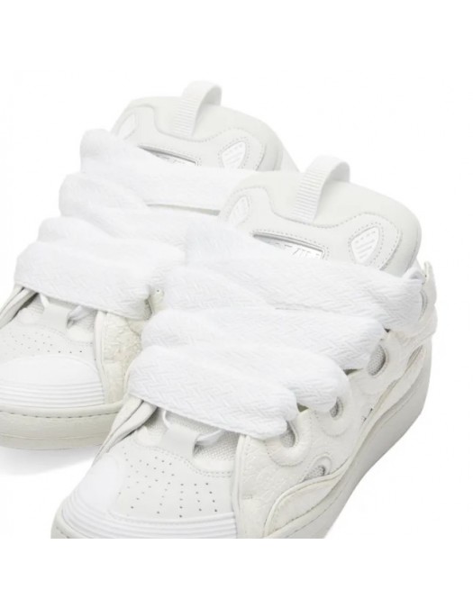 Sneakers Lanvin, Curb Grain Sneaker, White, Women - SKDK02CRCA00