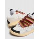 Sneakers Lanvin, Curb Design, Colored Laces, White, Women - SKDK02DRA200