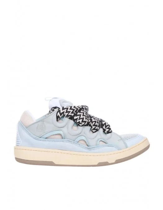 靴 LANVIN SNEAKERS CURB / WHT 41size Sneakers Lanvin, Curb Suede, White Blue - SKDK02DRA221 - Capodopera12