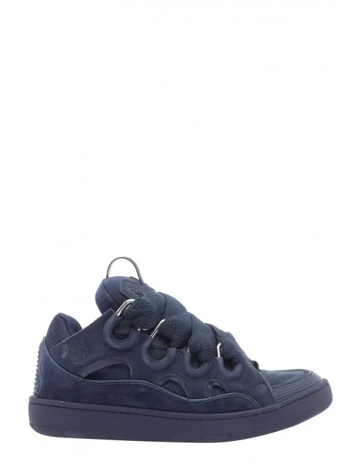 Sneakers Lanvin, Curb Round Toe Lace-Up, Navy Blue - SKDK12DRAG29