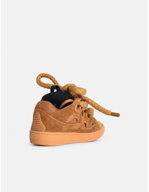SNEAKERS LANVIN, 'CURB' BEIGE LEATHER BLEND SNEAKERS, Orange - SKDK12DRCO6610
