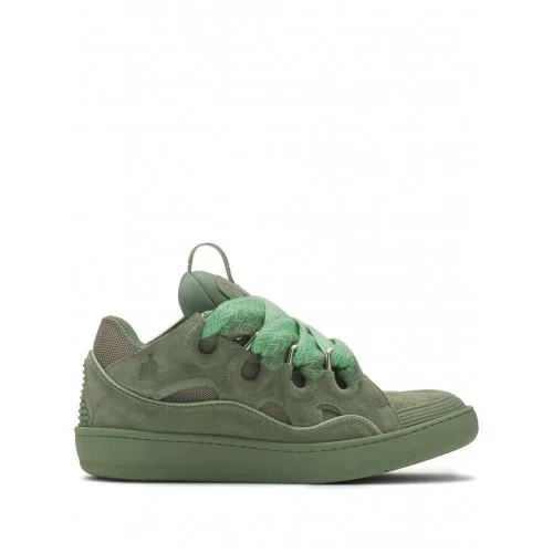 Sneakers Lanvin, Curb, Padded Design, Olive Green