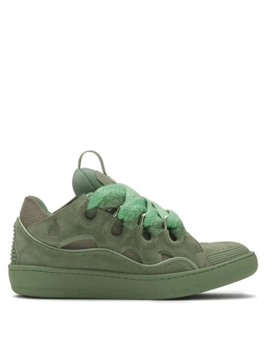 Sneakers Lanvin, Curb, Padded Design, Olive Green SKDK12MONO414