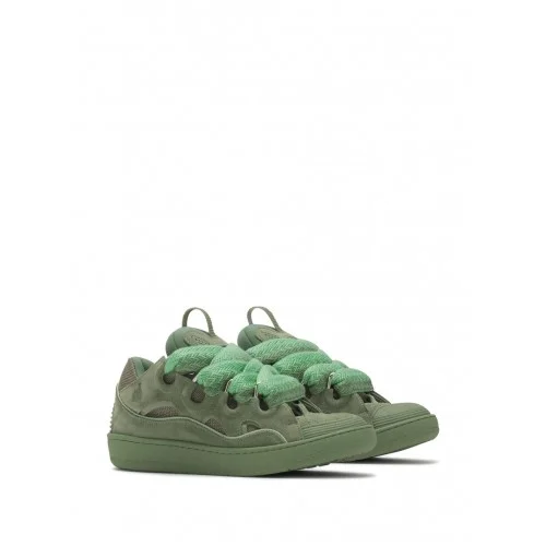 Sneakers Lanvin, Curb, Padded Design, Olive Green