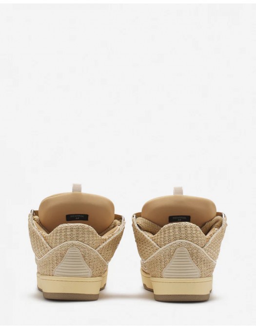 Sneakers Lanvin, Curb Design, Raffia Pattern, Beige Neutral - SKDK12RACA65