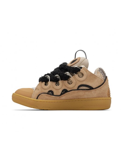 Sneakers LANVIN, Curb sneakers, Beige - SKDK12TISS05