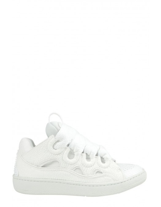 Sneakers Lanvin, Curb Grain Sneaker, White, Women - SKDK02CRCA00