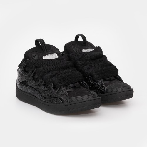 Sneakers Lanvin, Curb Suede, Full Black, Men, SKRK11CRCA10