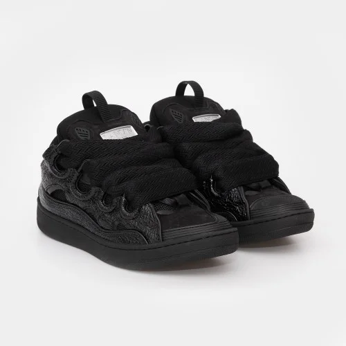 Sneakers Lanvin, Curb Suede, Full Black, Men, SKRK11CRCA10