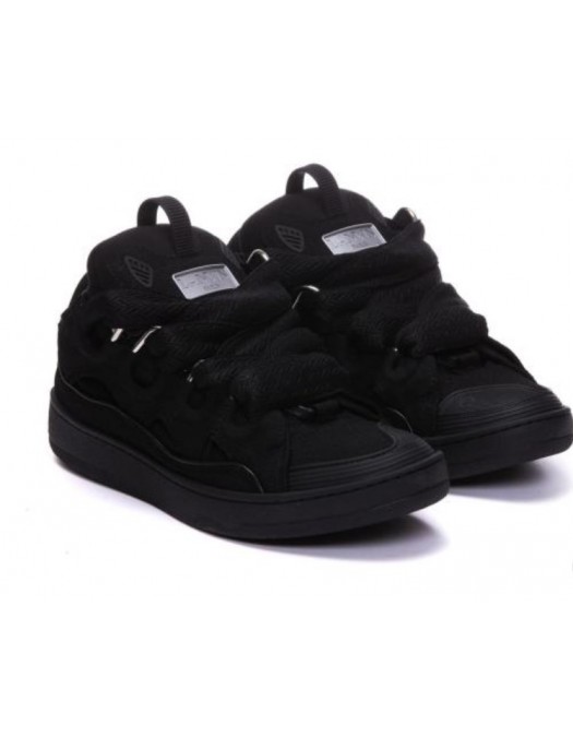 Sneakers Lanvin, Curb Suede, Full Black - SKRK11GRIP1010