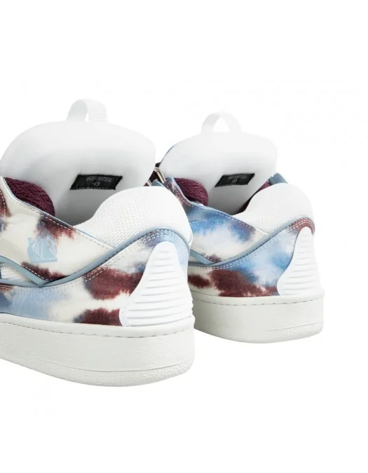 Sneakers Lanvin, Curb Design, Burgundy Details, White, Women - SKDK02PRLE3999 Sneakers Lanvin, Curb Design, Burgundy Details, White, Women - SKDK02PRLE3999