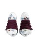 Sneakers Lanvin, Curb Design, Burgundy Details, White, Women - SKDK02PRLE3999