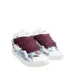 Sneakers Lanvin, Curb Design, Burgundy Details, White, Women - SKDK02PRLE3999 Sneakers Lanvin, Curb Design, Burgundy Details, White, Women - SKDK02PRLE3999