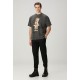 Tricou DOMREBEL, SNAP SKETCH - T-SHIRT Faded Black - SNAP SKETCHTSHIRTFADEDBLACK